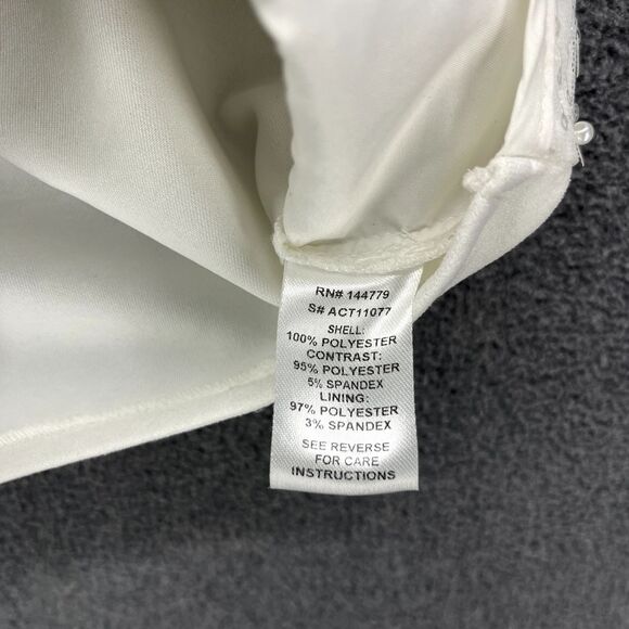 12th Tribe Top Womens Small White Sequin Crop party adjustable strap - Picture 12 of 16